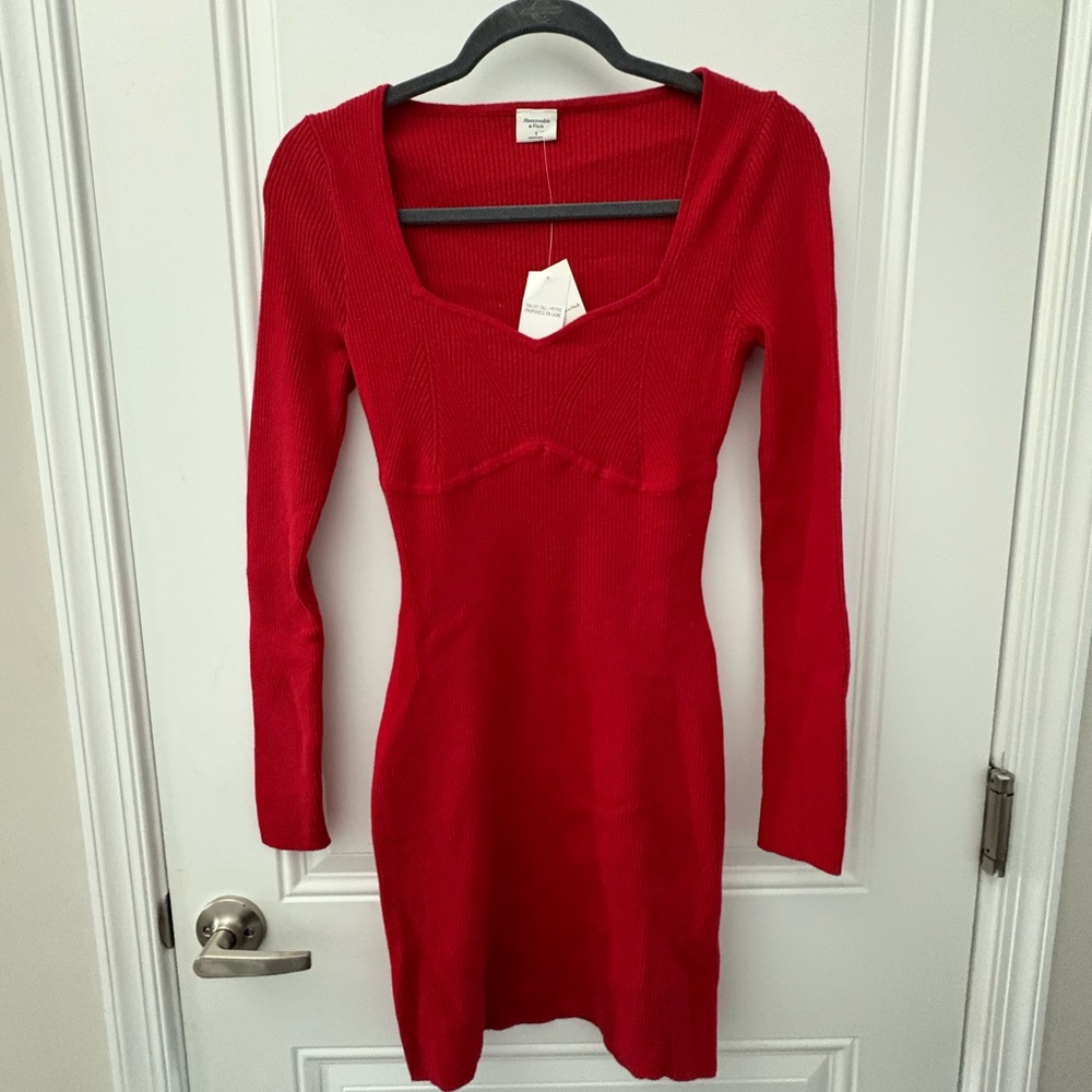 Sweetheart Neck Sweater Dress NWT